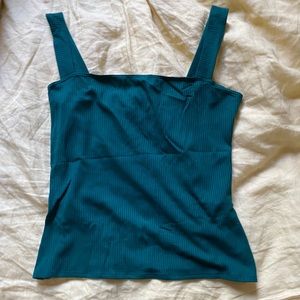reformation tank top hunter green